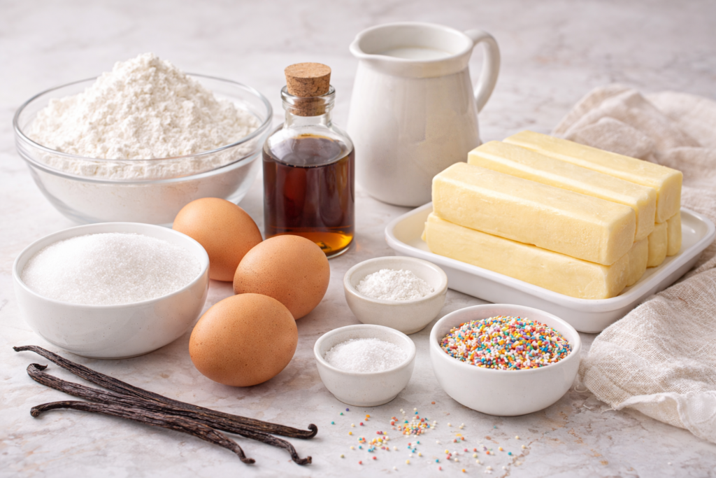 vanilla cake ingredients