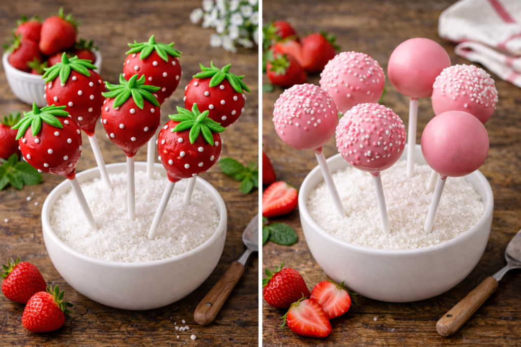 strawberry cake pops
