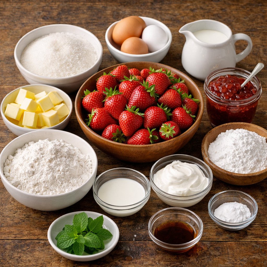 strawberry cake ingredients