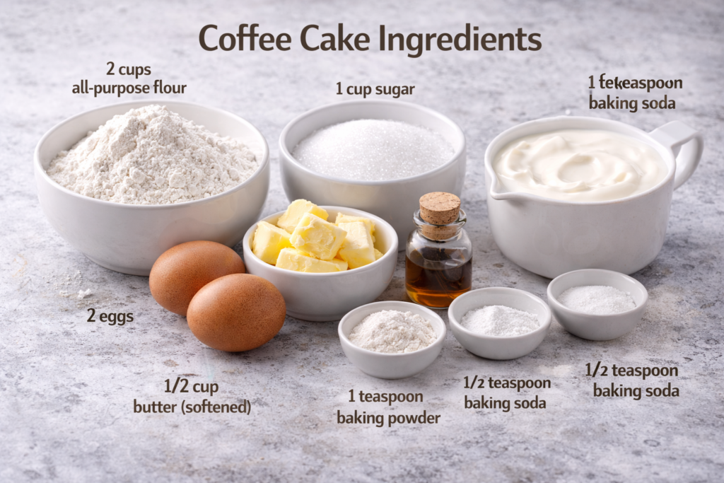 Coffee cake ingredients